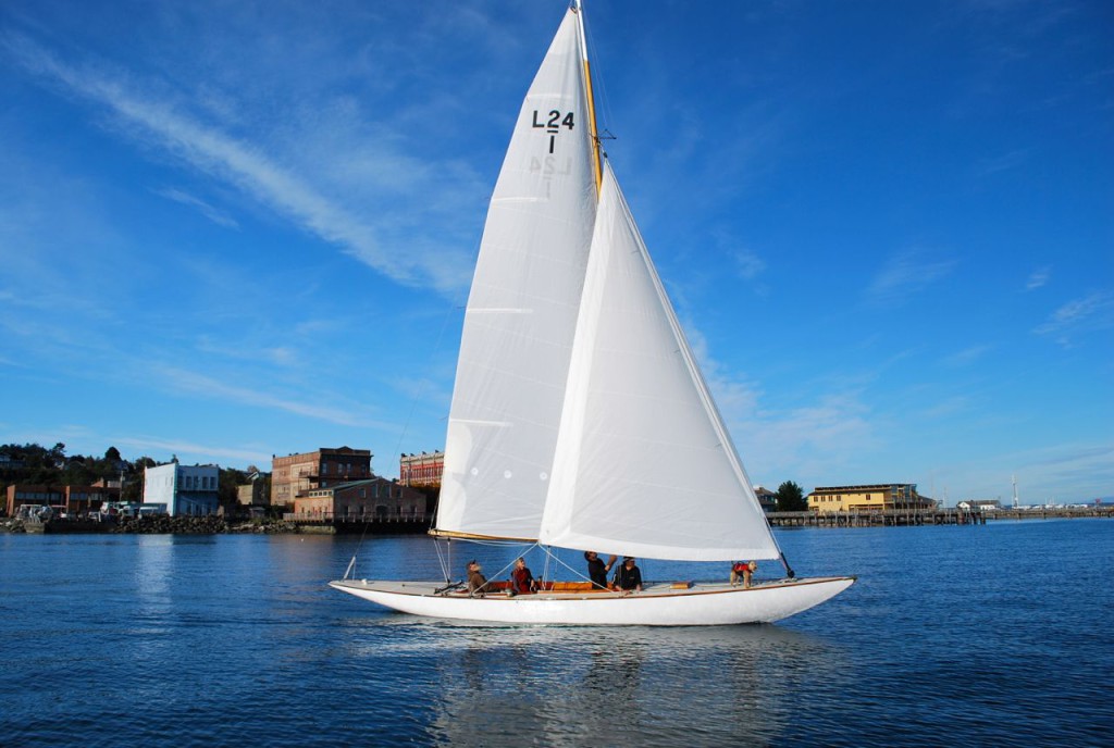 Luders sailing in front of Port Townsend